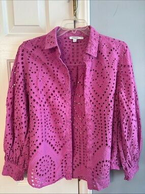 Chico's Eyelet Button-Front
